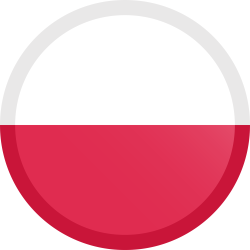 poland flag button round medium